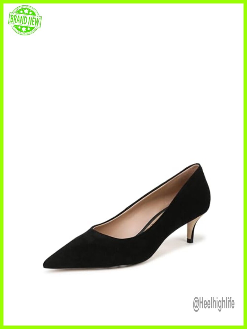 Sam Edelman Summer Pump Suede Pointed Toe Comma Heel Slip-On